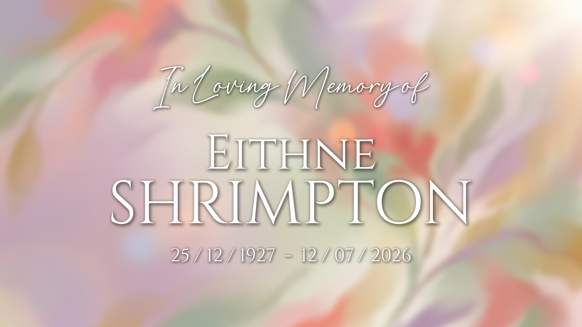 Portrait of Eithne Shrimpton