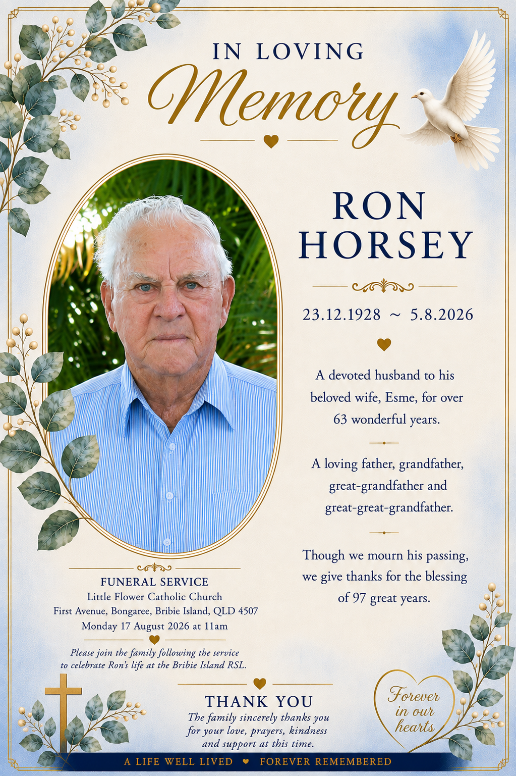 Tribute photograph for Ron Horsey
