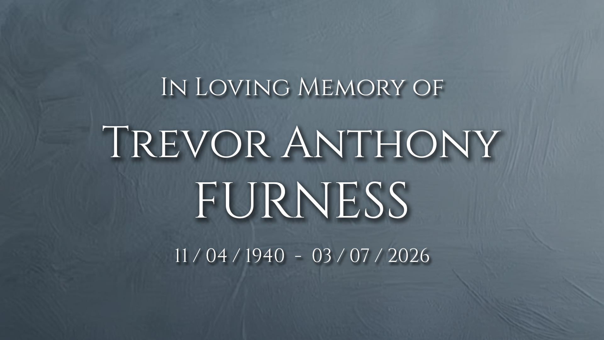 Portrait of Trevor Anthony Furness